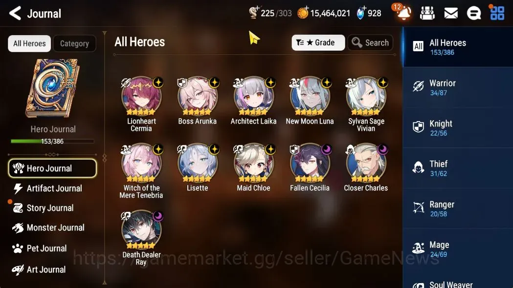 Epic Seven Accounts High-End GLOBAL UnVerif|NewEra|11 ML(BArunka,Lisette,NM Luna+Skin,Etc)+Estelle,Setsuka,TA Coli,etc|328K 1