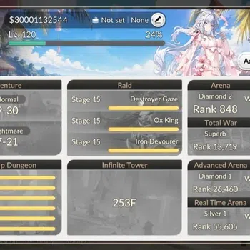 Seven Knights Re:Birth Accounts Global |FullEX7(GelidusTC1,MeliaTC3,RosieTC1,Juri,Fai)|53