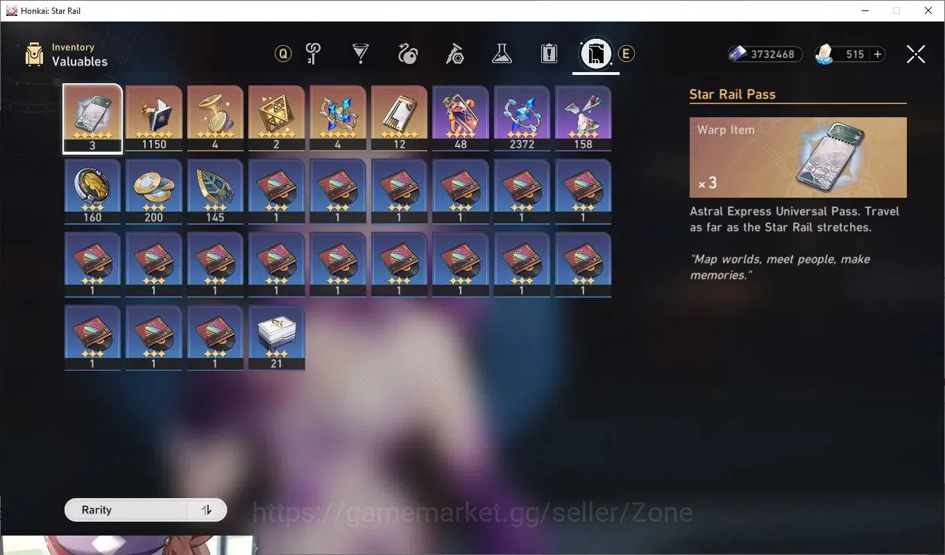 Honkai Star Rail Accounts Others ASIA|TL51|9x 5-star Char incl L70 Castorice, Cyrene, Sparkle|5x 5-star LC incl L70 Memory's 11