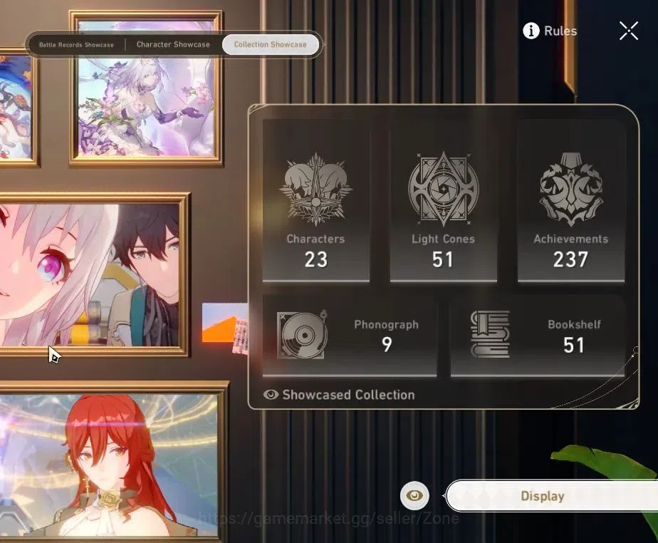 Honkai Star Rail Accounts Others ASIA|TL51|9x 5-star Char incl L70 Castorice, Cyrene, Sparkle|5x 5-star LC incl L70 Memory's 20