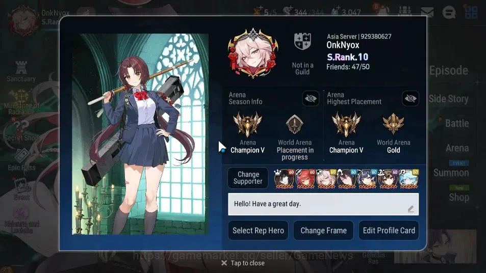 Epic Seven Accounts ASIA Unverif|27 ML(Notos,LOTScales,Har setti,Etc)+ image 2