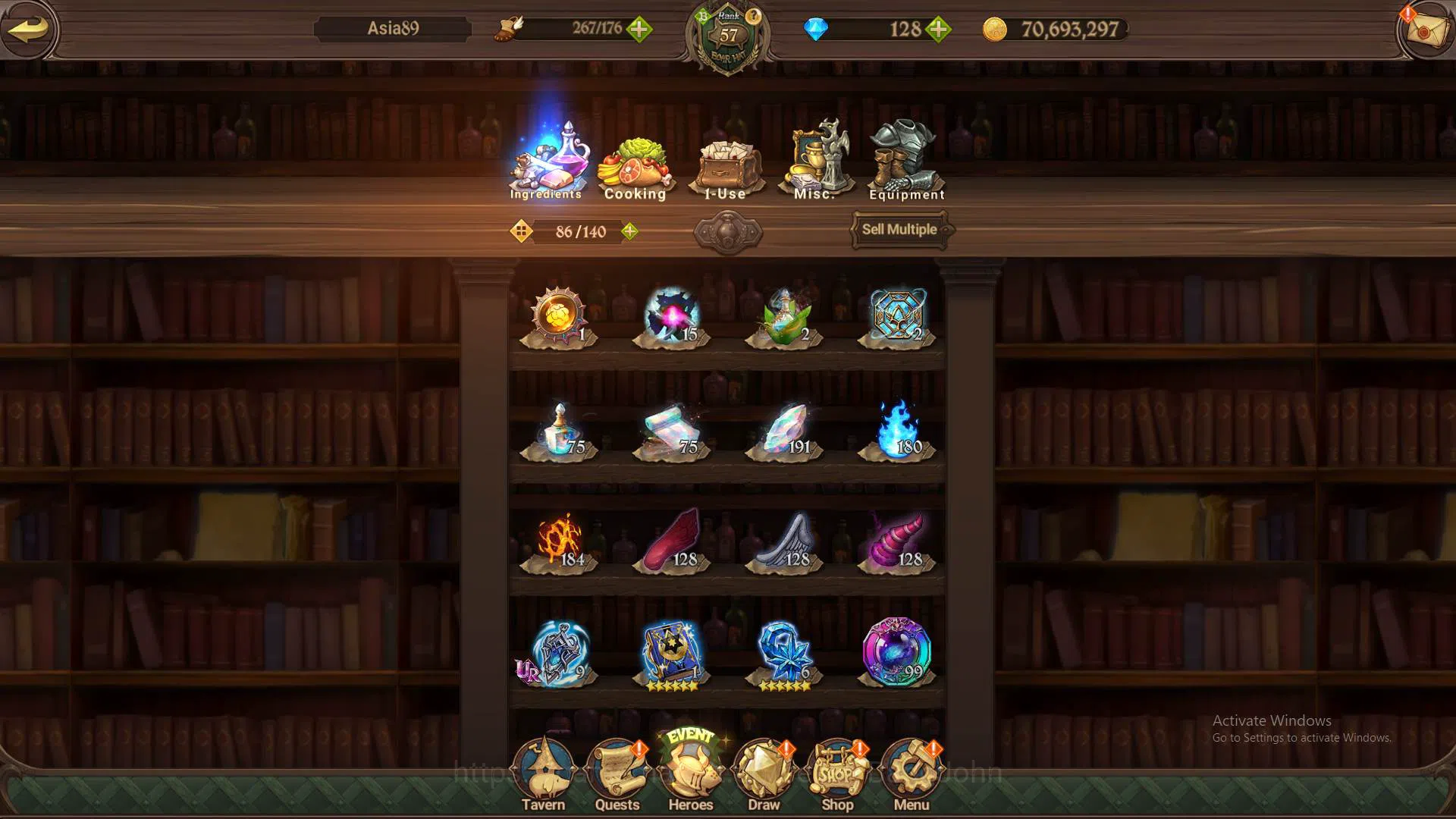 The Seven Deadly Sins: Grand Cross Accounts Others ASIA|1.5M CC|DM 128|UR Skuld2/6,Chaos Arthur,DK Meliodas,etc|Detail Cek 6