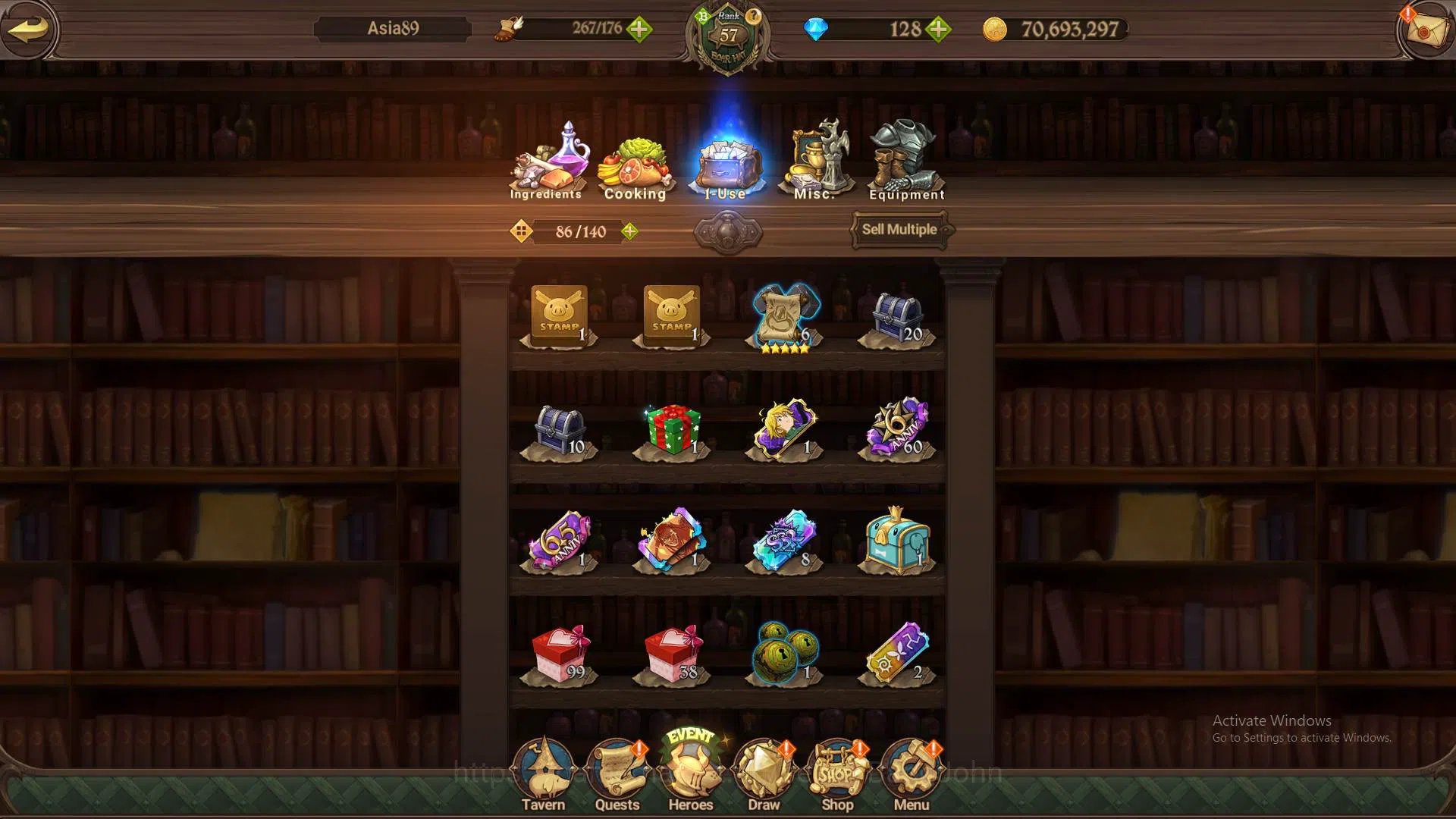 The Seven Deadly Sins: Grand Cross Accounts Others ASIA|1.5M CC|DM 128|UR Skuld2/6,Chaos Arthur,DK Meliodas,etc|Detail Cek 8