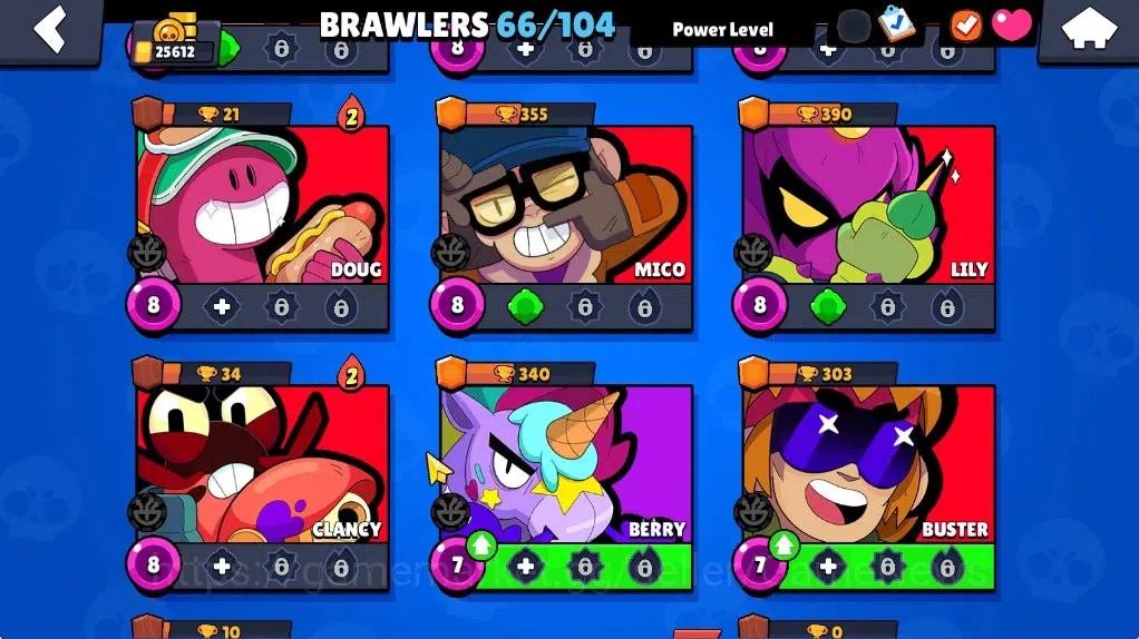 Brawl Stars Accounts 25612 Trophy|66 Brawlers 10 Max|8k Bling 6k PP|2 Legendary (Mecha Crow,Surge Lightyear),4 Mythic,19 17