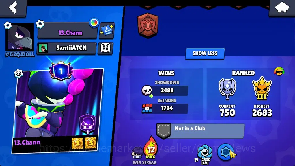 Brawl Stars Accounts 25612 Trophy|66 Brawlers 10 Max|8k Bling 6k PP|2 Legendary (Mecha Crow,Surge Lightyear),4 Mythic,19 3