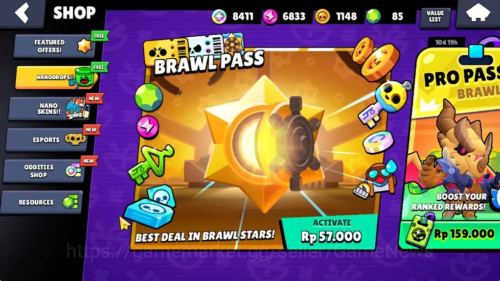 Brawl Stars Accounts 25612 Trophy|66 Brawlers 10 Max|8k Bling 6k PP|2 Legendary (Mecha Crow,Surge Lightyear),4 Mythic,19 7