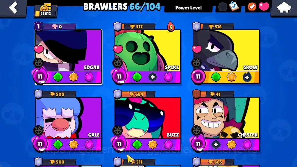 Brawl Stars Accounts 25612 Trophy|66 Brawlers 10 Max|8k Bling 6k PP|2 Legendary (Mecha Crow,Surge Lightyear),4 Mythic,19 8