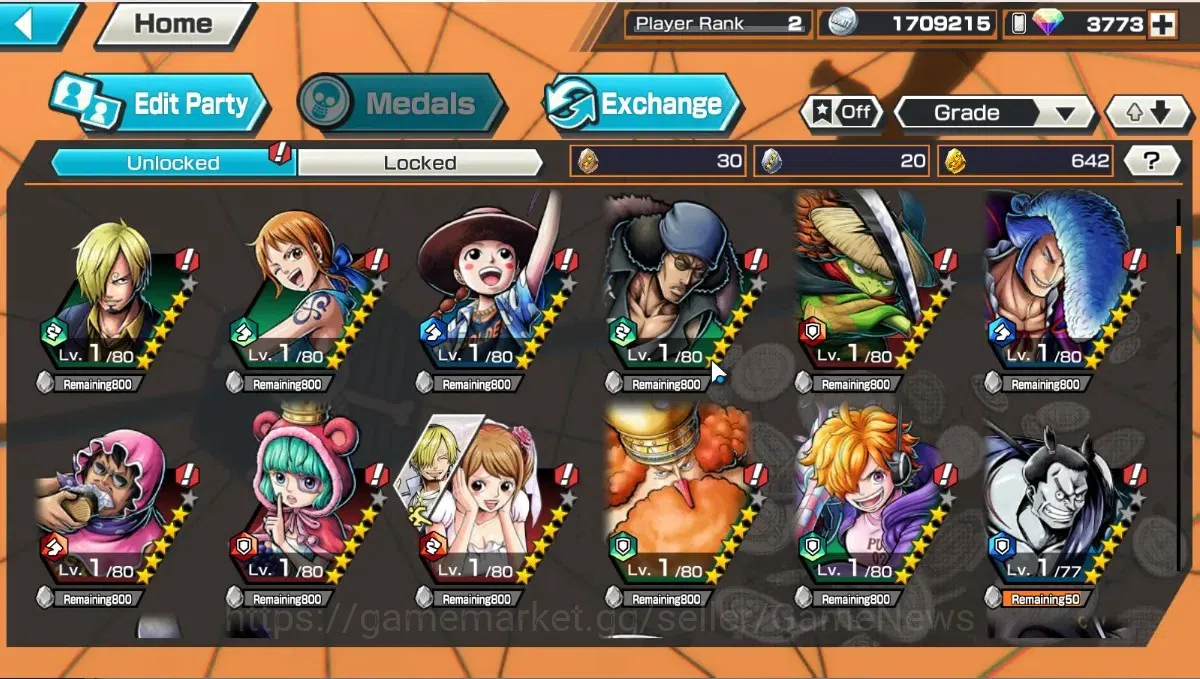 One Piece Bounty Rush Accounts Global| Starter |Ready Gacha 3,7K Rainbow Diamond| image 6