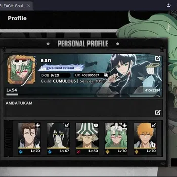 BLEACH: Soul Resonance Accounts Nuverse SEA|Lv.54|9 SSR 3