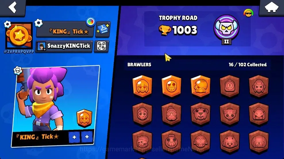 Brawl Stars Accounts 1003 Trophy|16 Brawlers 3 Max Lv [Carl,Primo,Shell image 11