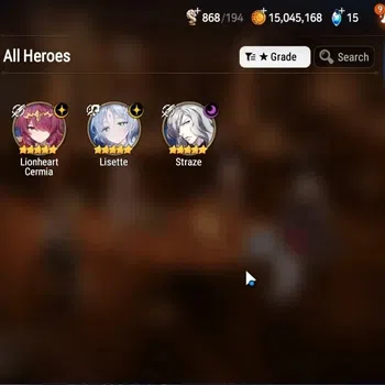 Epic Seven Accounts Limited Hero GLOBAL UnVerif|New Era|3 ML(Lisete,LH Cermia,Straze)+Lidica,Ruiza,Tenebria,Etc|Poh ON|Abys