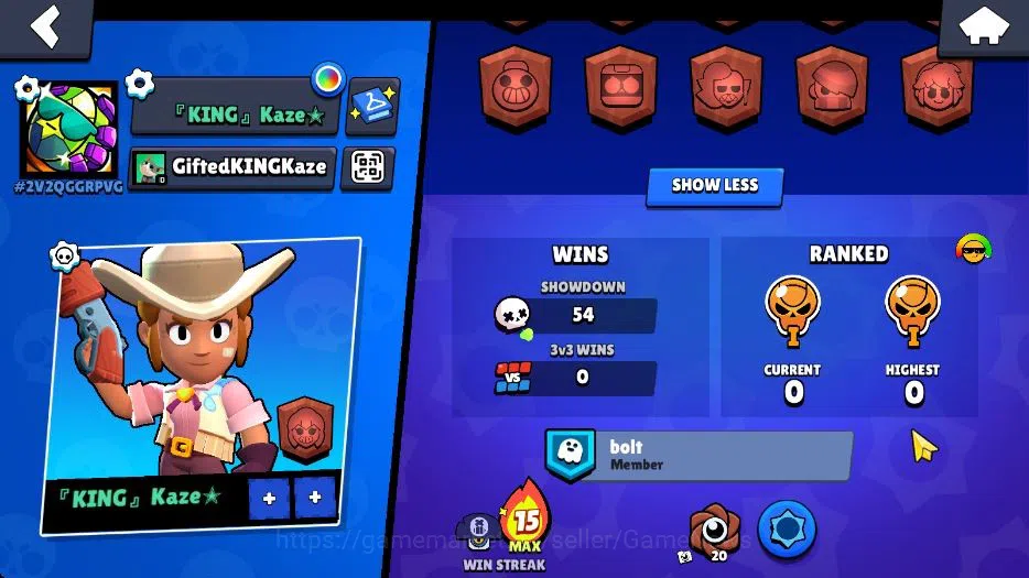 Brawl Stars Accounts 1015 Trophy|5K Bling|15 Brawlers 3 Max Lvl Myth Mo image 3