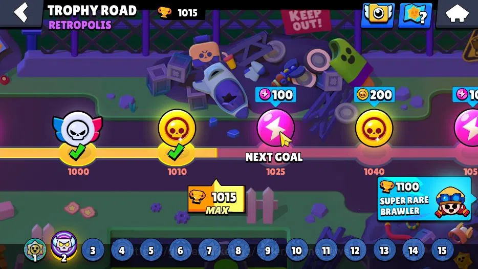 Brawl Stars Accounts 1015 Trophy|5K Bling|15 Brawlers 3 Max Lvl Myth Mo image 4