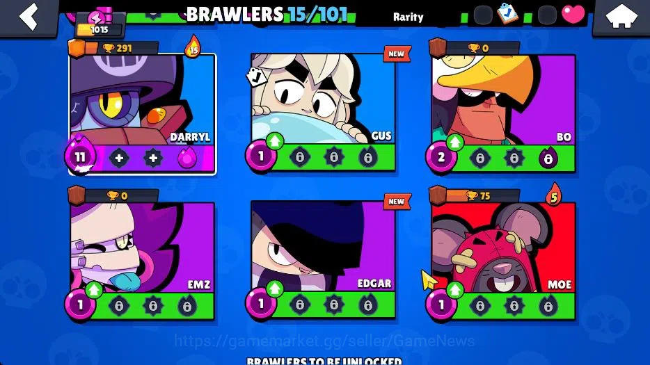 Brawl Stars Accounts 1015 Trophy|5K Bling|15 Brawlers 3 Max Lvl Myth Mo image 6