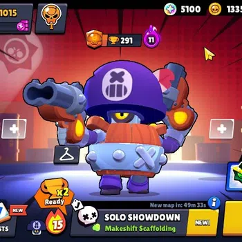 Brawl Stars Accounts 1015 Trophy|5K Bling|15 Brawlers 3 Max Lvl Myth Moe|1 Epic Skins [Loaded Rico] 4 Super Rare Skins|CN