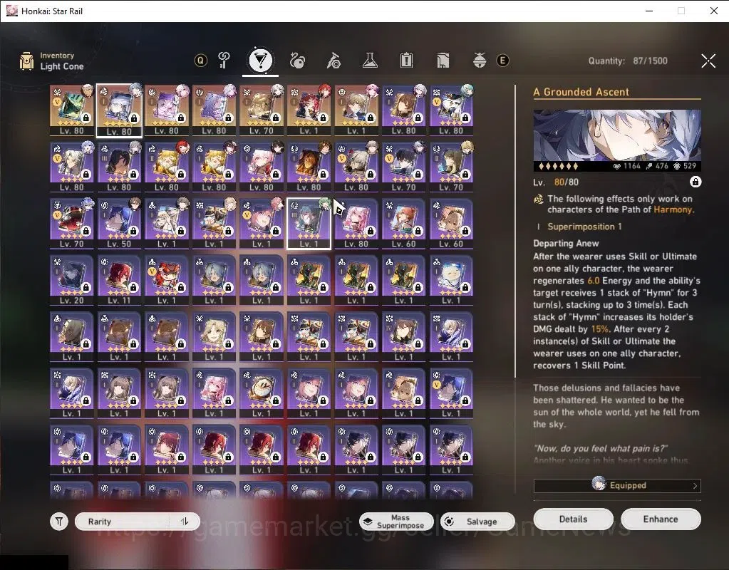 Honkai Star Rail Accounts Asia|TL 68|Free GI|15 Limited|[Castorice,Evernight image 6