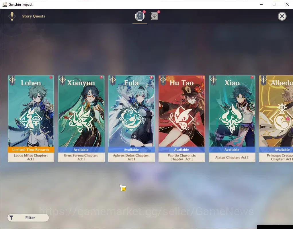 Genshin Impact Accounts ASIA|AR 52|2 Limited + 4(*5 Char Standard)|Mavuika image 14