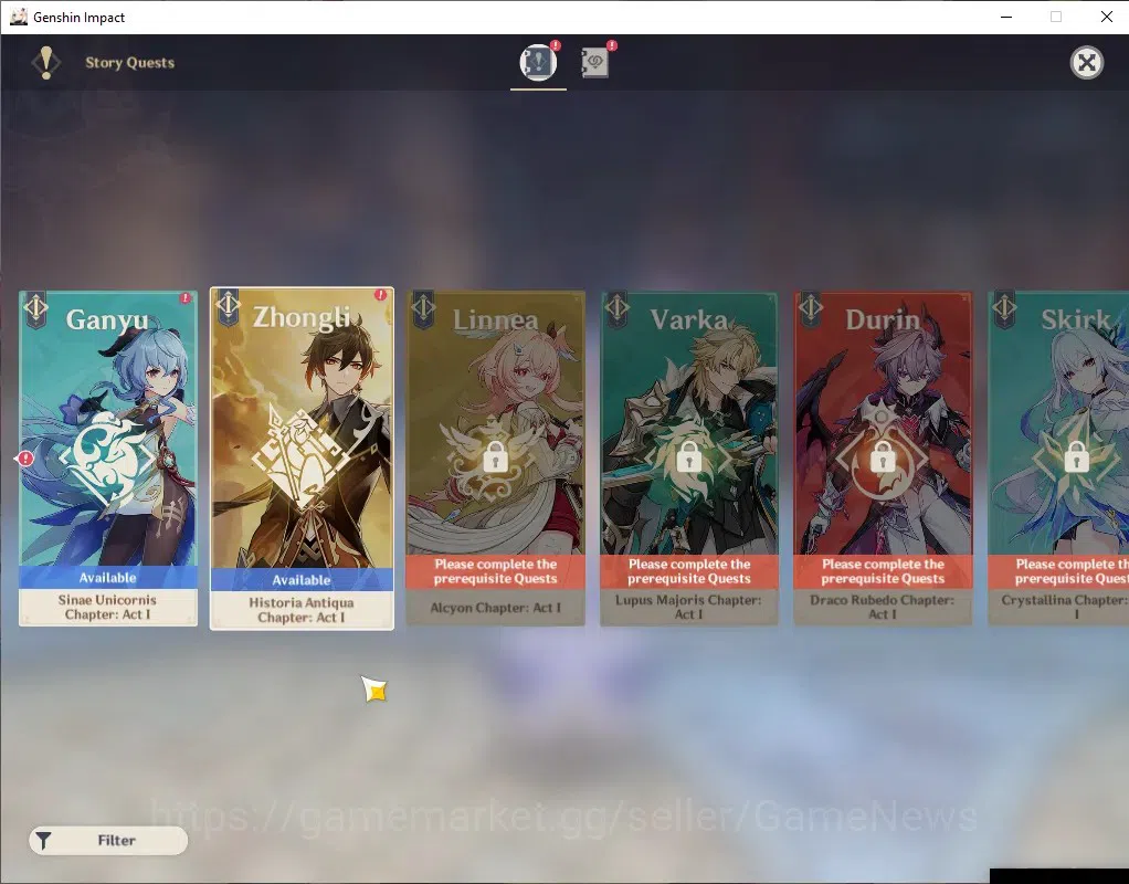 Genshin Impact Accounts ASIA|AR 52|2 Limited + 4(*5 Char Standard)|Mavuika image 15