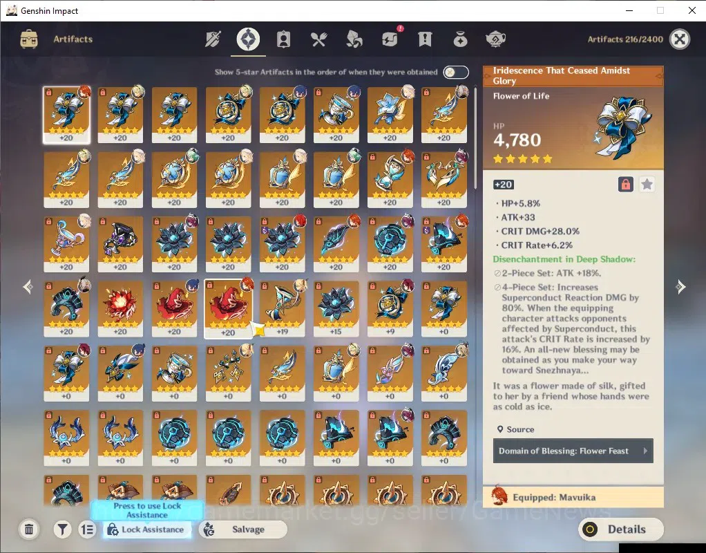 Genshin Impact Accounts ASIA|AR 52|2 Limited + 4(*5 Char Standard)|Mavuika image 4