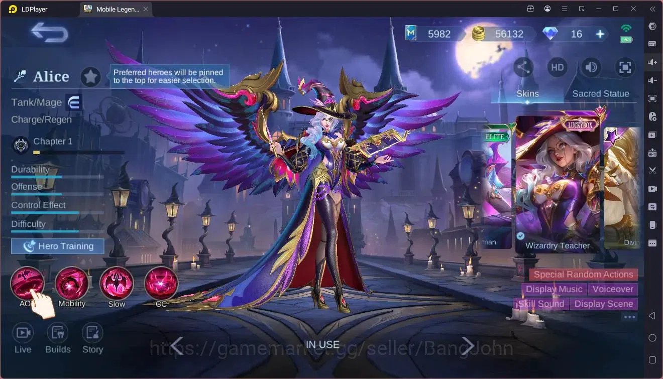 Mobile Legends: Bang Bang Accounts Global|Hero 117|Skin 279|Renowned|Legend Alu<Lesle image 1