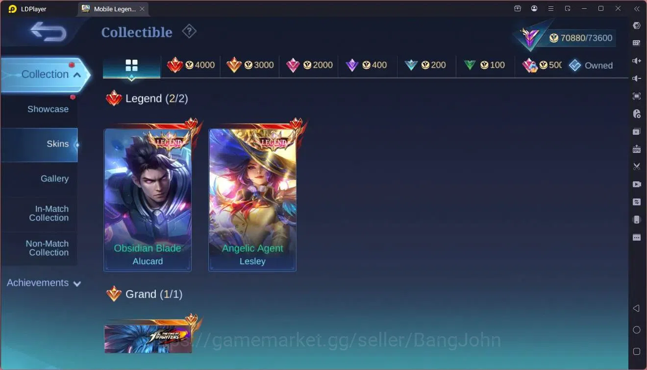 Mobile Legends: Bang Bang Accounts Global|Hero 117|Skin 279|Renowned|Legend Alu<Lesle image 11