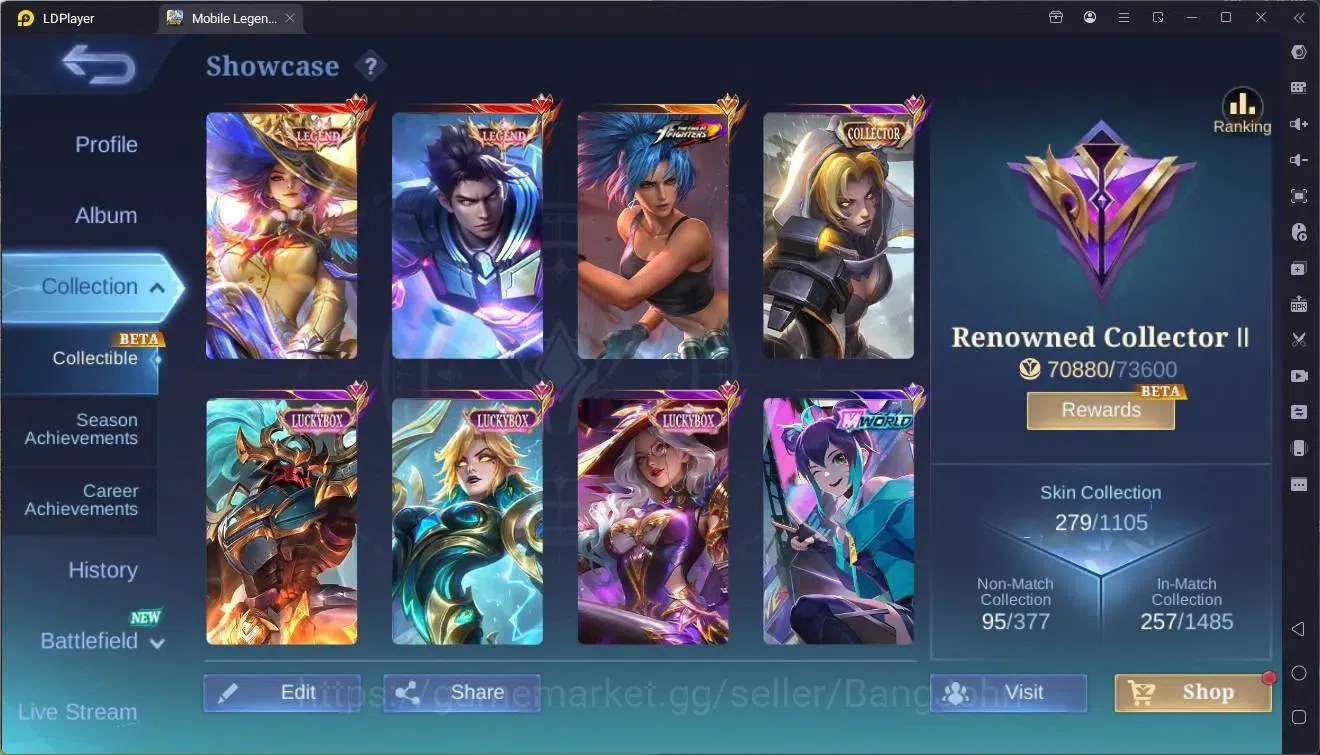 Mobile Legends: Bang Bang Accounts Global|Hero 117|Skin 279|Renowned|Legend Alu<Lesle image 16