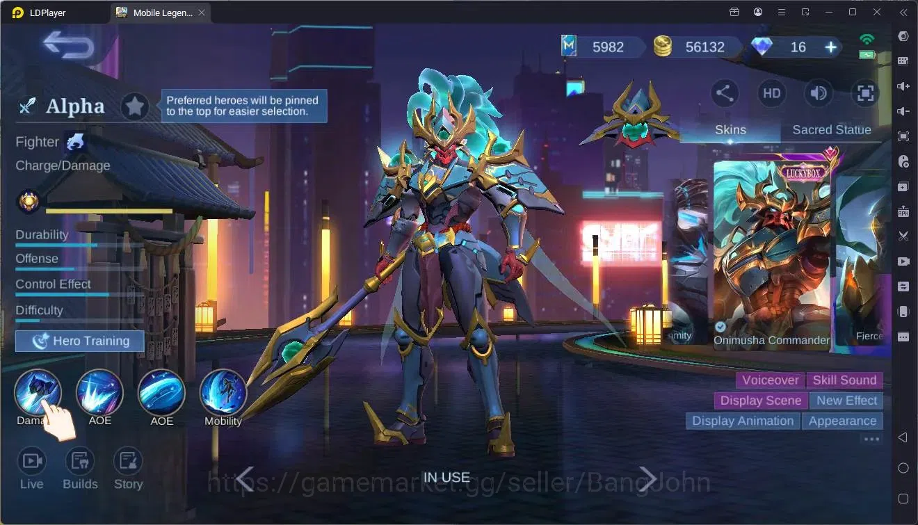 Mobile Legends: Bang Bang Accounts Global|Hero 117|Skin 279|Renowned|Legend Alu<Lesle image 3