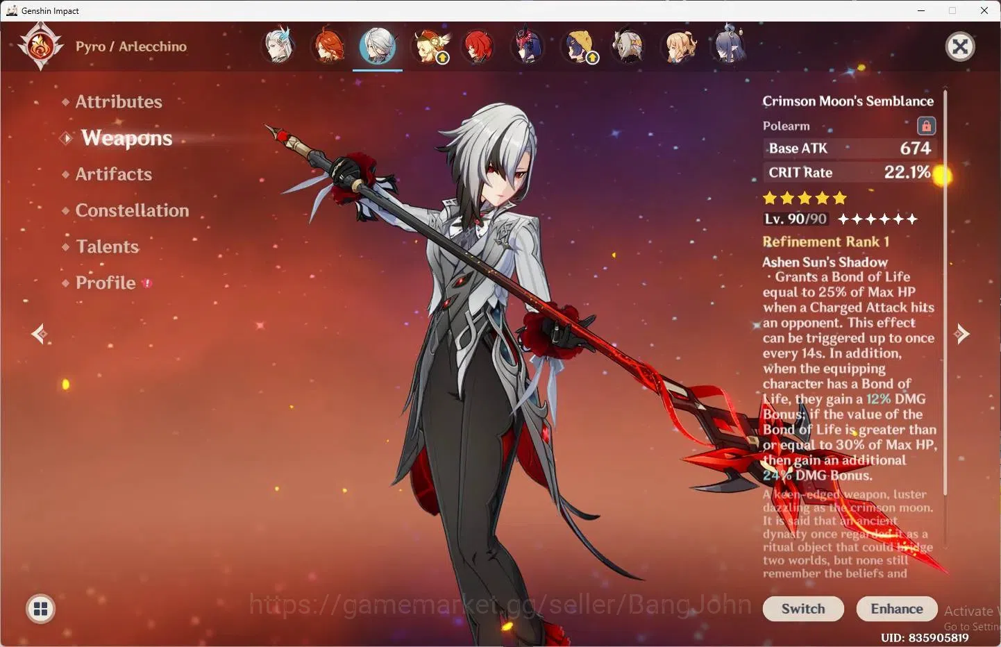 Genshin Impact Accounts ASIA | AR 60 |14 Limited + 7 Standar |[Raiden Shog image 8