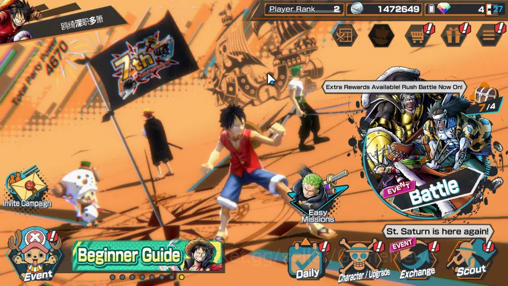 One Piece Bounty Rush Accounts Starter Global|5 EX|T5E St.Jaygarcia,TFE Marshal D.Teach,Kaido'Son Yamato,Blackbeard