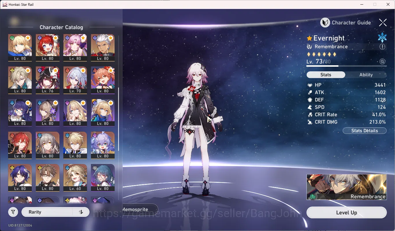 Honkai Star Rail Accounts Others ASIA | TL 70 | Team premium Anaxa | Outfit March 7th | Bronya e5 | 21 Limited | Anaxa | The 3