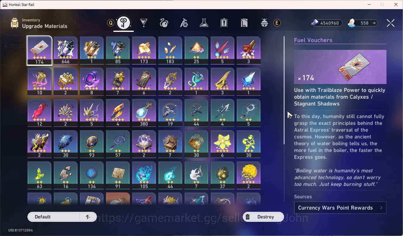 Honkai Star Rail Accounts Others ASIA | TL 70 | Team premium Anaxa | Outfit March 7th | Bronya e5 | 21 Limited | Anaxa | The 5