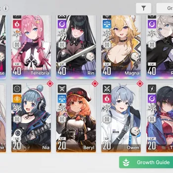 Chaos Zero Nightmare Accounts Global|Lv33|6 SSR 1 Limit [RossweisseM1,TenebriaM2,Chizuru,Renoa,Rin,Magna]|7 SR
