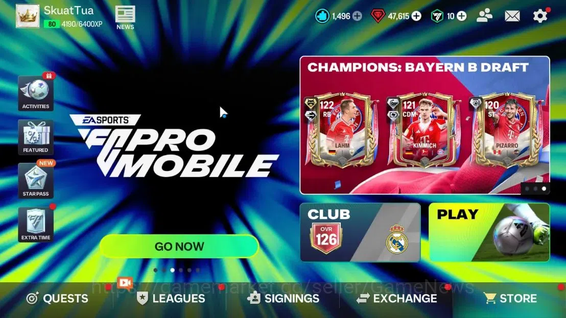 EA SPORTS FC Mobile Accounts Premium Acc|126 OVR/114B Value with 1B Coins|Meta Squad Full EVO|UTOTS(Dembele 1