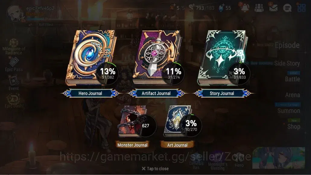 Epic Seven Accounts Starter Global|Starter|2L(Kawerik,BW Iseria)+Tene,Erv,Bell,Landy|PoH+Bless ON|Stigma 0.7K|Stove(ES792Z) 13