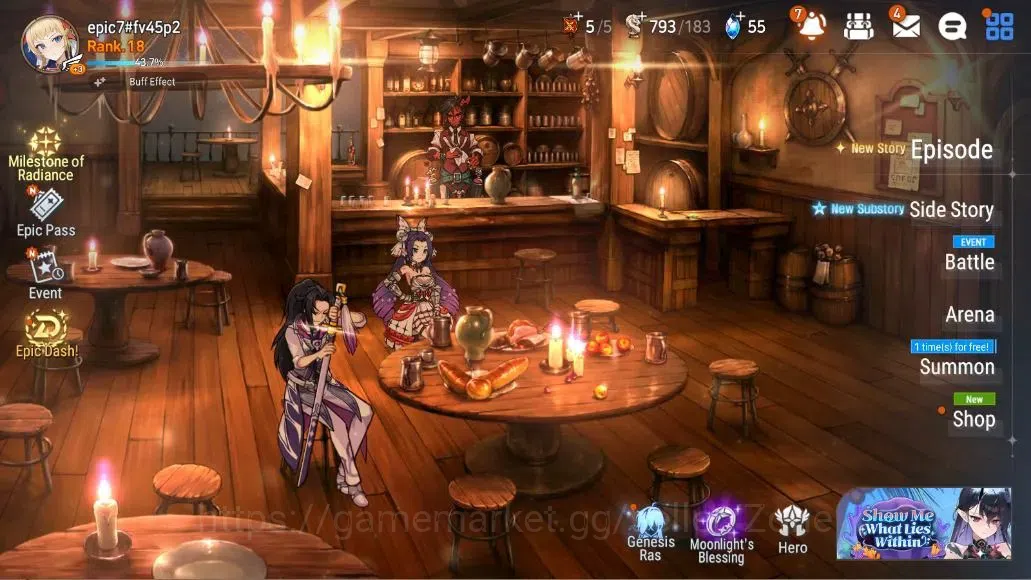 Epic Seven Accounts Starter Global|Starter|2L(Kawerik,BW Iseria)+Tene,Erv,Bell,Landy|PoH+Bless ON|Stigma 0.7K|Stove(ES792Z) 14
