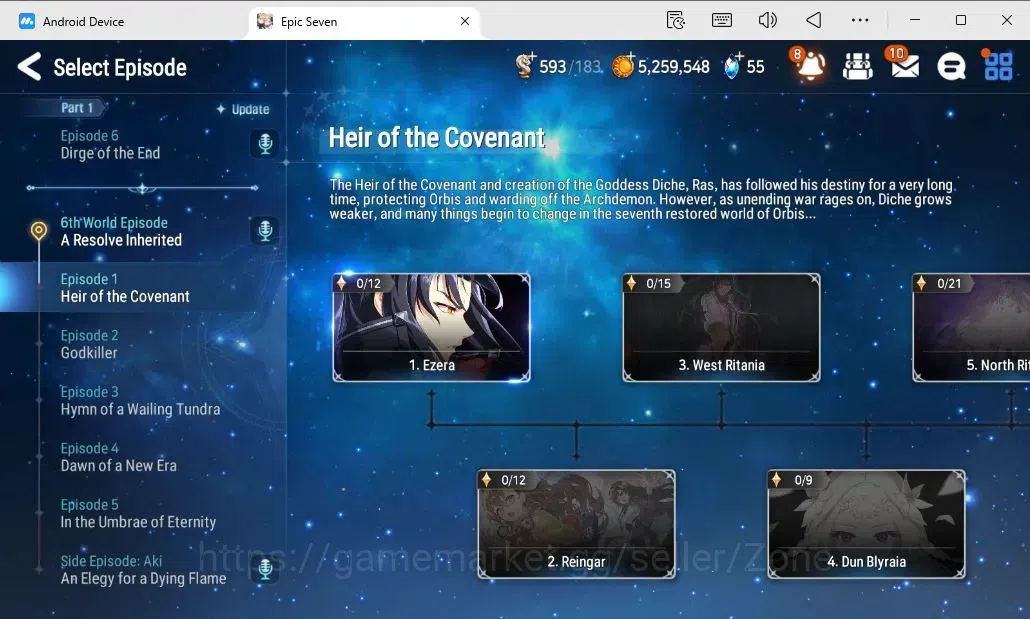 Epic Seven Accounts Starter Global|Starter|2L(Kawerik,BW Iseria)+Tene,Erv,Bell,Landy|PoH+Bless ON|Stigma 0.7K|Stove(ES792Z) 2