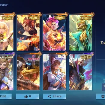 Mobile Legends: Bang Bang Accounts Collector Global|138H 321S|Exalted|Priem Beatrix,Granger,Yu Zhong,Claude|KOF