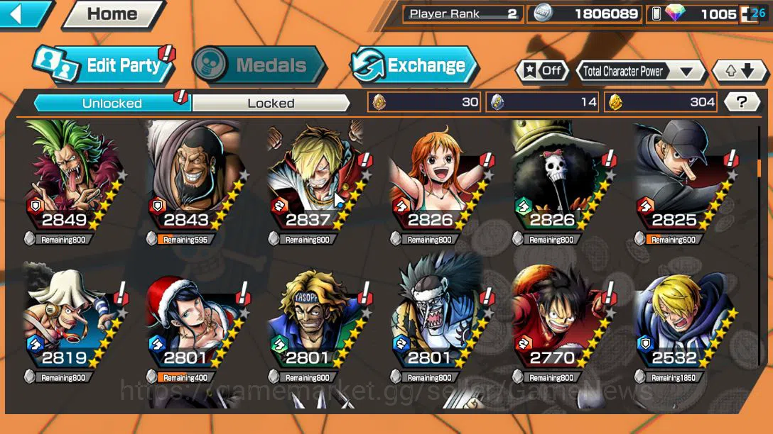 One Piece Bounty Rush Accounts Global/Android|EX 3| 1k RD|King of the Pirates D.L image 5