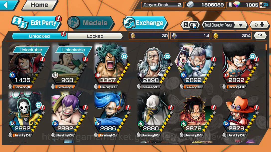 One Piece Bounty Rush Accounts Global/Android|EX 3| 1k RD|King of the Pirates D.L image 7