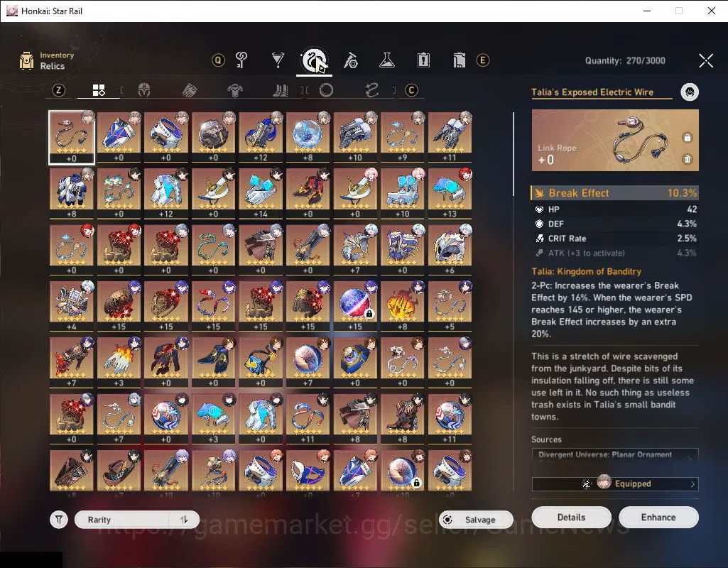 Honkai Star Rail Accounts EU+Asia|TL 65|Free GI|14 Limited|[Cyrene,Rappa]+Si image 10