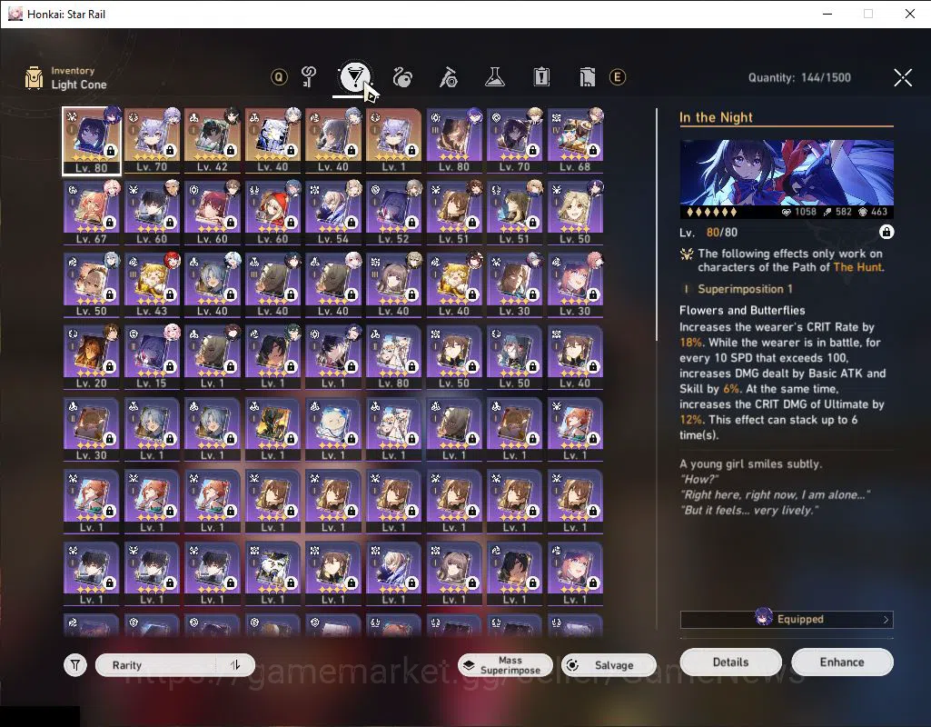 Honkai Star Rail Accounts EU+Asia|TL 65|Free GI|14 Limited|[Cyrene,Rappa]+Si image 9