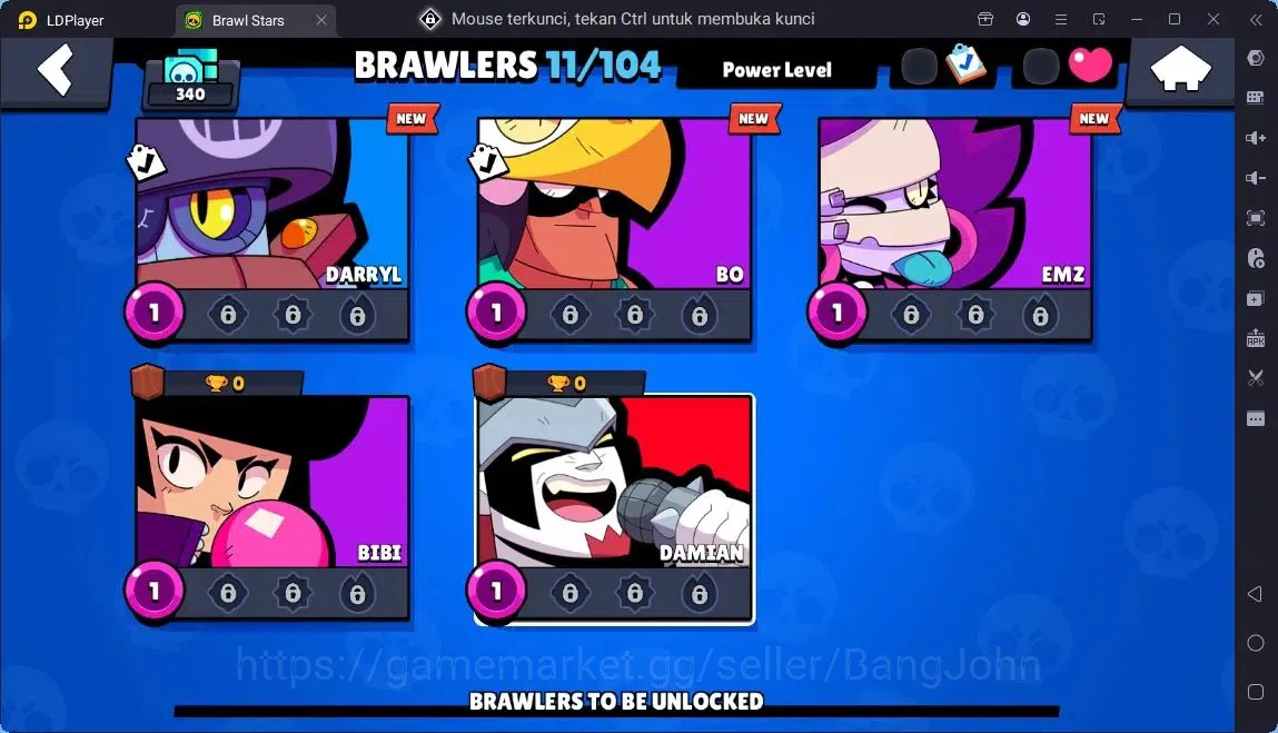 Brawl Stars Accounts Global |11 Brawler|1 Max Hypercharge(Shelly)|1120 Bling|9 Gems|1 Epic Skins,1 Mythic Skins| ProtectOff 6