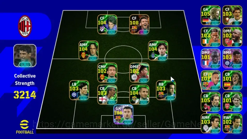 eFootball Accounts Legends & Iconic Players Android|Big Time Lionel Messi|15 Show Time Joan Garcia|36 Epic 1