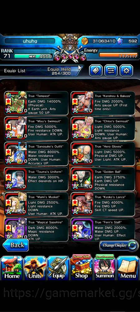 Grand Summoners Accounts Global|Rank 71|592 cc|14 Ascend+8 TW|[S Miyu,Chloe image 17