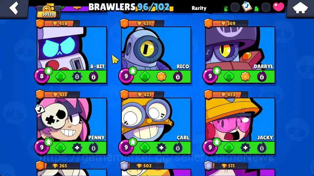 Brawl Stars Accounts 30570 Trophy |Lv 114| 96 Brawlers 25 Max Lvl | UL KAZE | 4 HyperC, 1 Legend, 3 Mythic, 40 Epic Skin |CN 11