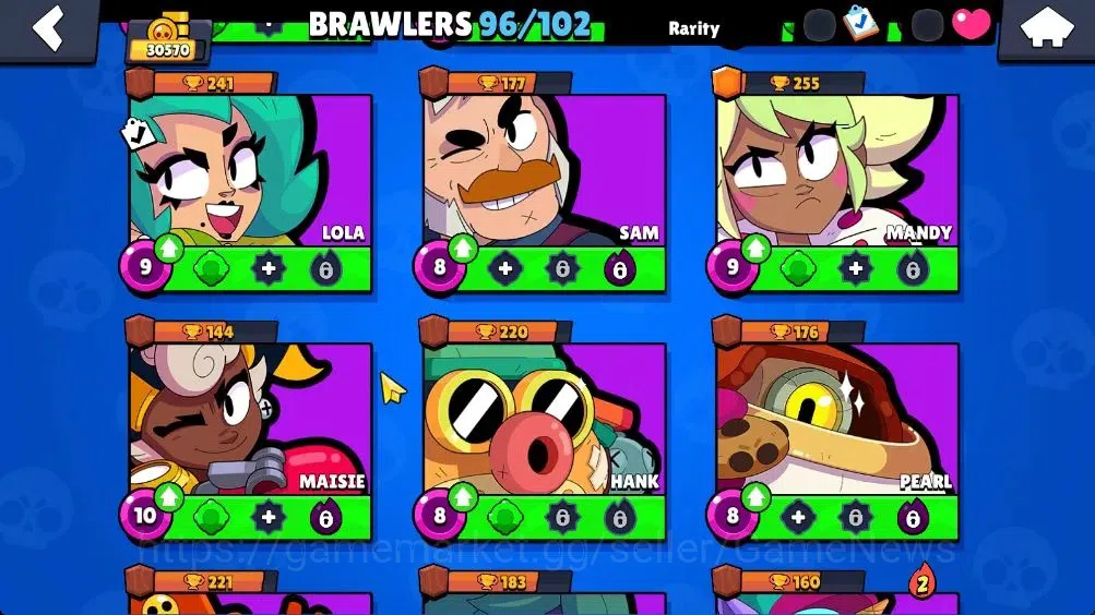 Brawl Stars Accounts 30570 Trophy |Lv 114| 96 Brawlers 25 Max Lvl | UL KAZE | 4 HyperC, 1 Legend, 3 Mythic, 40 Epic Skin |CN 15