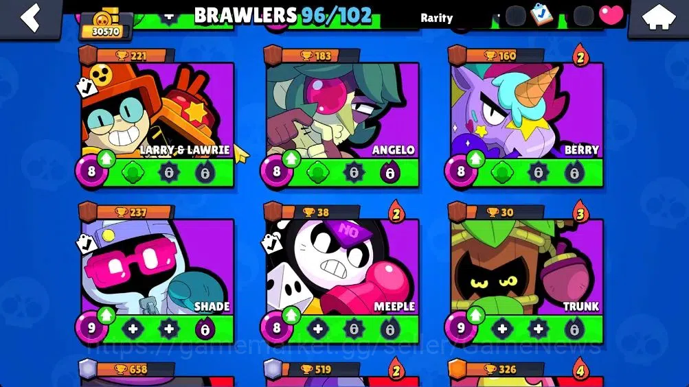 Brawl Stars Accounts 30570 Trophy |Lv 114| 96 Brawlers 25 Max Lvl | UL KAZE | 4 HyperC, 1 Legend, 3 Mythic, 40 Epic Skin |CN 16