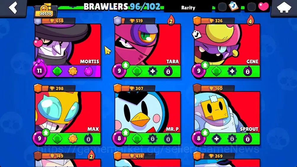 Brawl Stars Accounts 30570 Trophy |Lv 114| 96 Brawlers 25 Max Lvl | UL KAZE | 4 HyperC, 1 Legend, 3 Mythic, 40 Epic Skin |CN 17