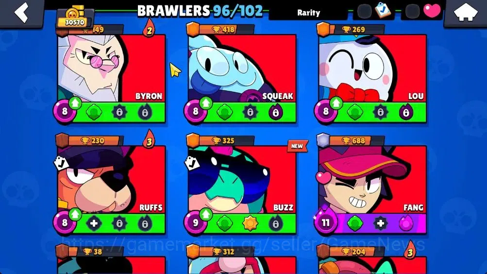 Brawl Stars Accounts 30570 Trophy |Lv 114| 96 Brawlers 25 Max Lvl | UL KAZE | 4 HyperC, 1 Legend, 3 Mythic, 40 Epic Skin |CN 18