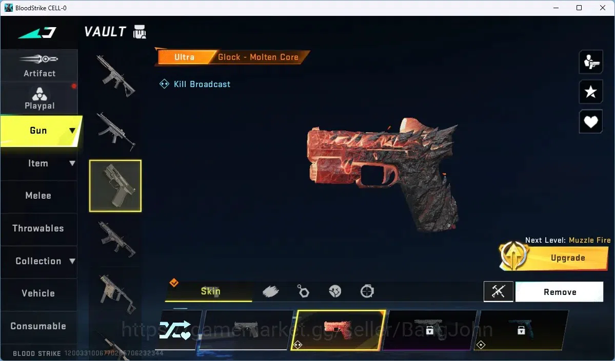 Blood Strike Accounts ASIA | 1 Ultra Guns Glock - Molten Core| EVA STRIK image 3